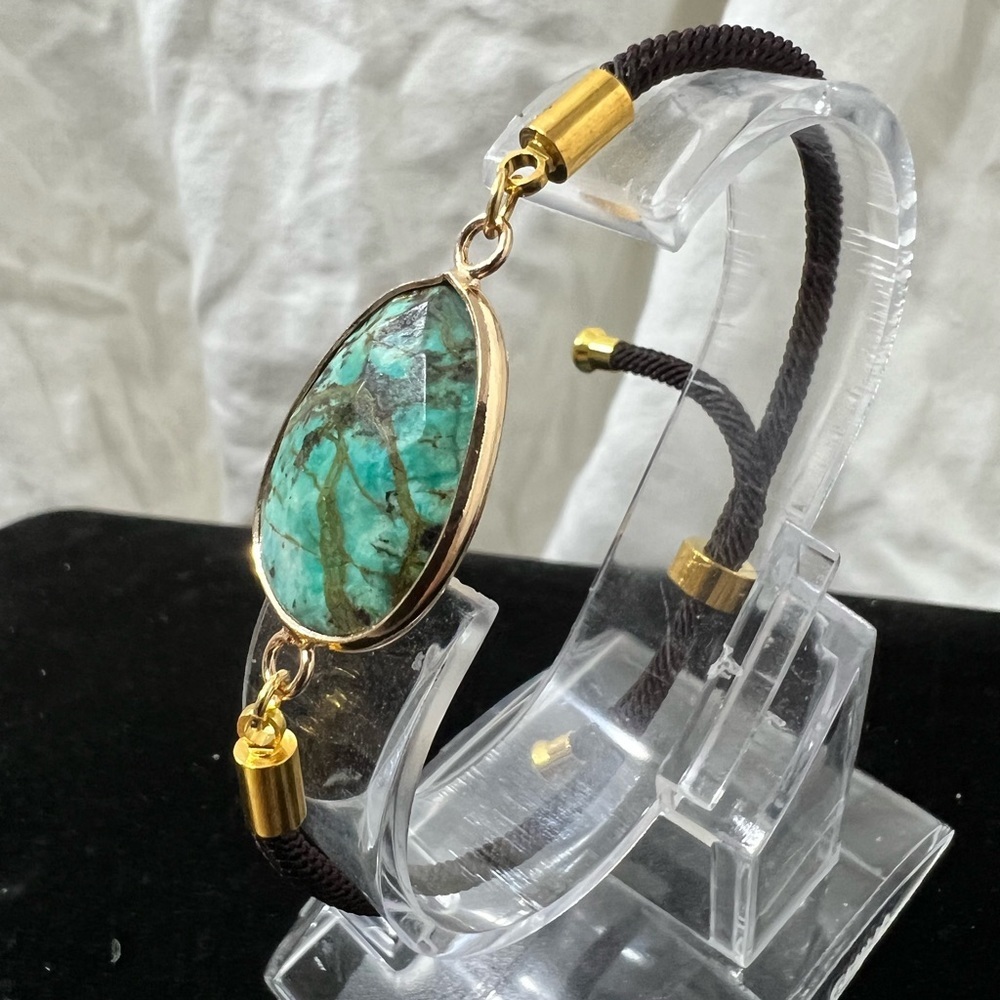 Fashion Jewelry Ladys Genuine African Turquoise Gem
Stone On A Fabric โ๏ธ - Picture 9 of 14